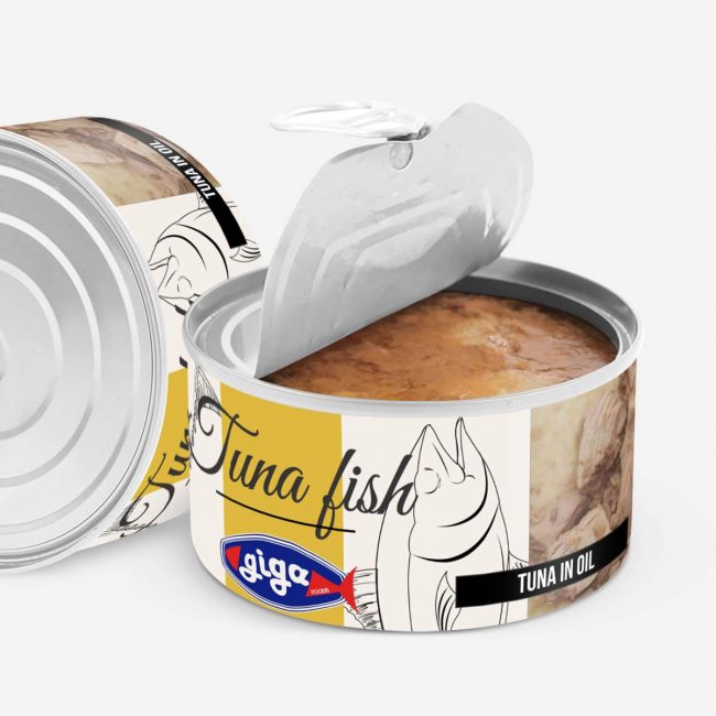 Desain Kemasan Kaleng Giga Foods